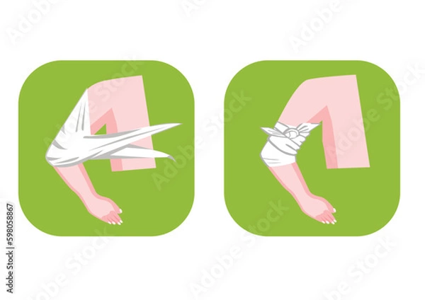 Obraz Erste Hilfe mit Pflaster und Verband