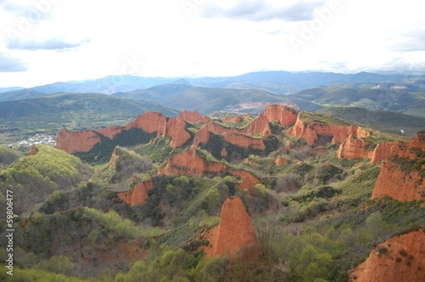 Fototapeta Las Médulas, mirador de Orellán, Bierzo, España