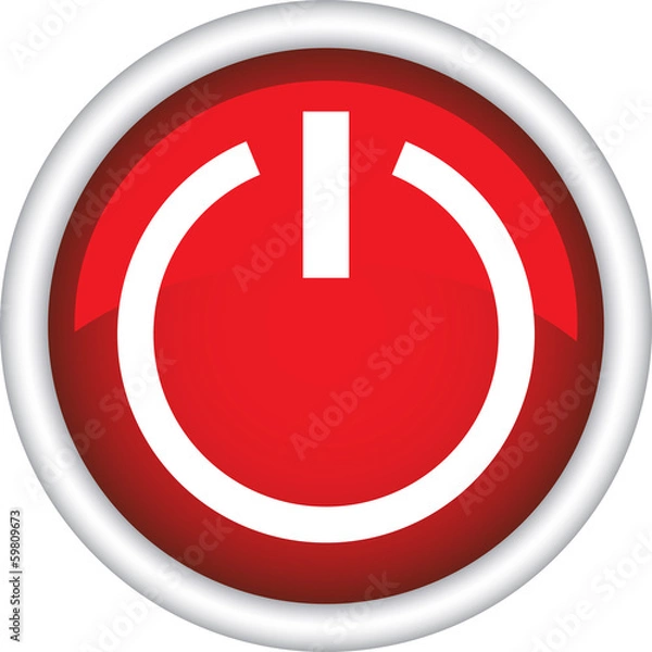 Obraz Круглый красный векторный значок