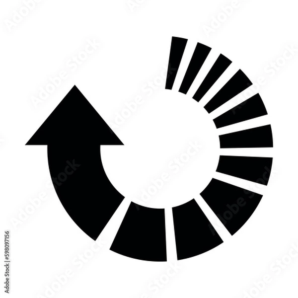 Obraz black Vector Circular Arrow illustration