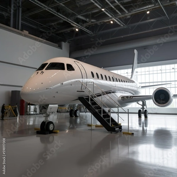 Obraz Private jet in hanger 