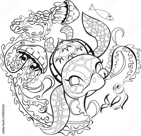 Obraz SEA TURTLE LINE