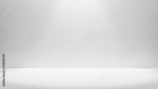 Fototapeta white room with spotlight background, white empty room with spotlight for products and design, white studio room