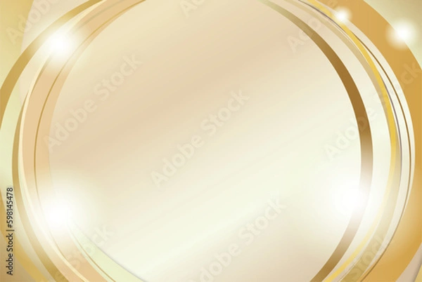 Obraz 光による装飾が施されたゴールドベースの高級背景素材