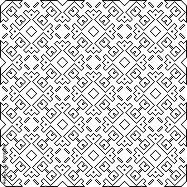 Fototapeta 
Repeating patterns of lines.  Black and white pattern for web page, textures, card, poster, fabric, textile.