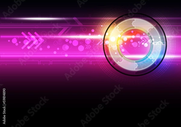 Fototapeta abstract digital button and technology