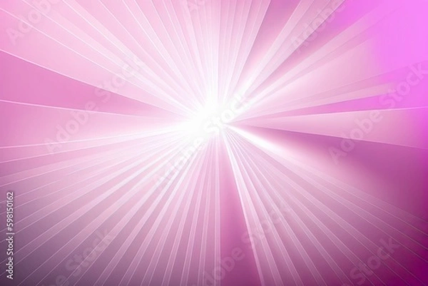 Fototapeta Abstract Light Pink Gradient Background with Rays - Generative AI