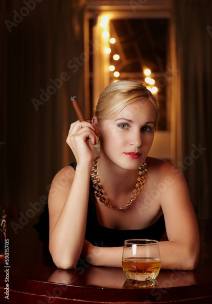 Obraz Smoke and whisky