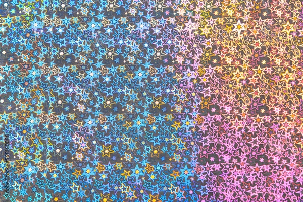 Fototapeta Holographic paper with a geometric pattern. Background or backdrop
