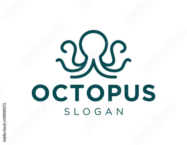 Fototapeta Logo about Octopus on a white background. created using the CorelDraw application.