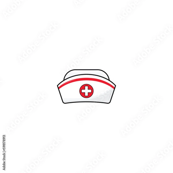 Obraz Nurse cap isolated vector graphics