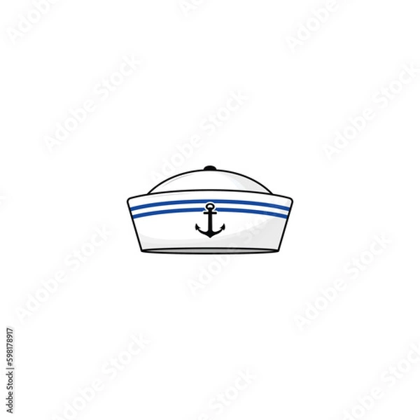 Obraz Sailor cap isolated vector graphics