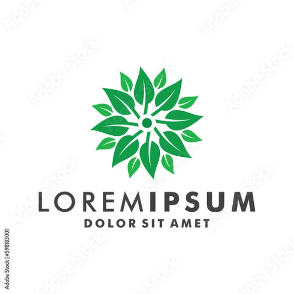 Obraz Abstract Sun Flower Logo Design vector