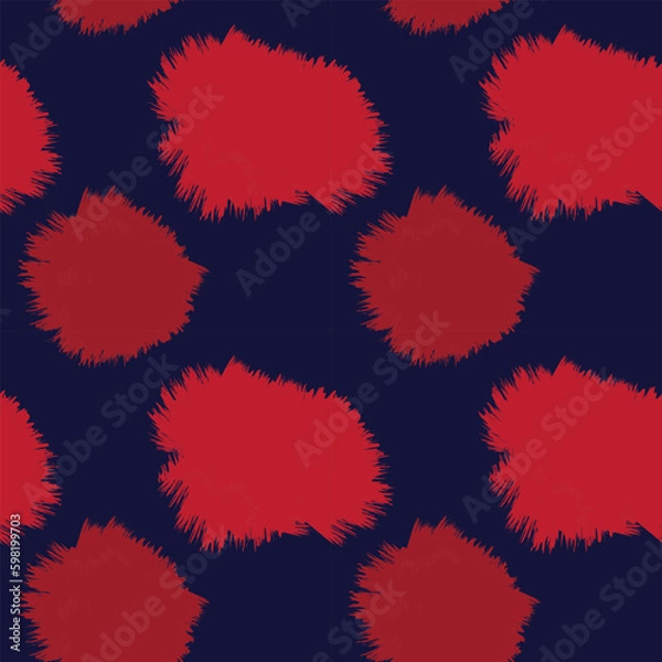 Fototapeta Red Abstract Brush Strokes Seamless Pattern Design