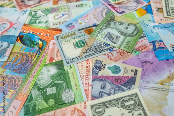 Obraz  collection of South and north American bills