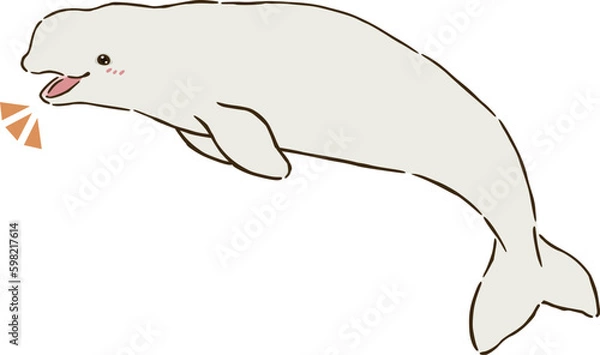 Obraz 喜ぶシロイルカ（ベルーガ）