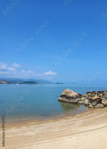 Fototapeta Beautiful beach and sea in summer season as background. Koh Samui , Thailand. 