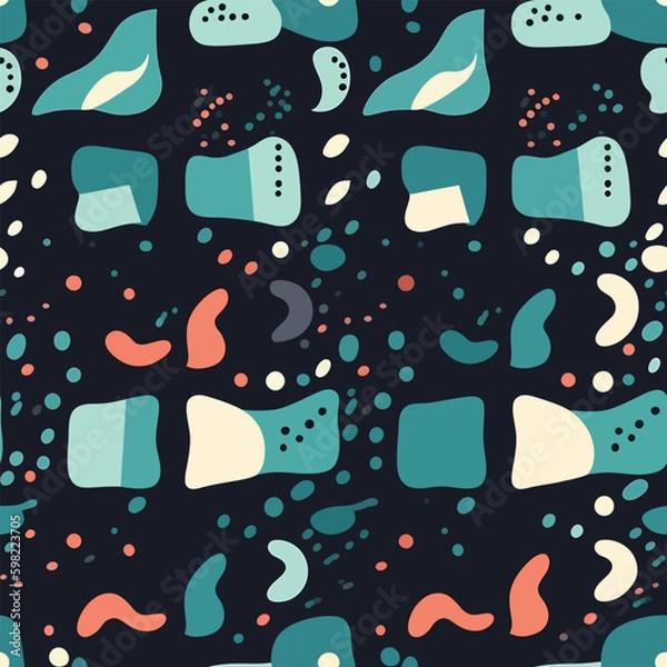 Fototapeta Whimsical Scribbles: A Playful Seamless Background of Doodles and Lines
