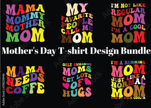 Obraz Mother's day typography t shirt design bundle