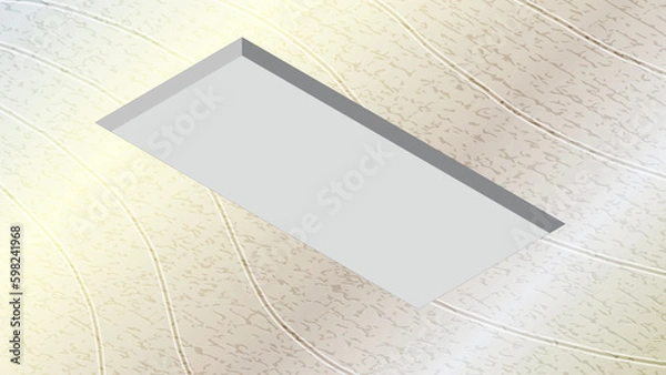 Obraz Deep hole rectangle in the ceramic illustration floor.