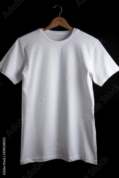Obraz white t-shirt on vantablack background