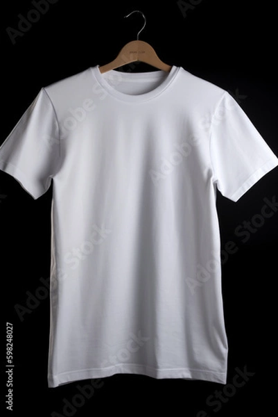 Obraz white t-shirt on vantablack background