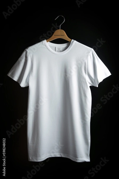 Obraz white t-shirt on vantablack background