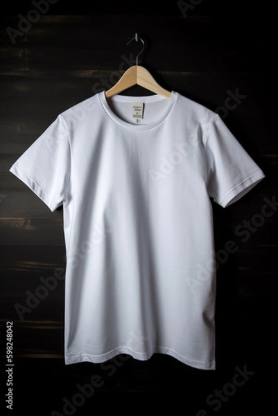 Obraz white t-shirt on vantablack background