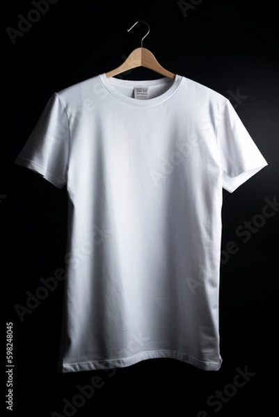 Obraz white t-shirt on vantablack background