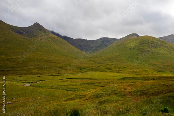 Obraz Green hills in Glencoe landscape. Highlands, Scotland, Great Britain, United Kingdom.