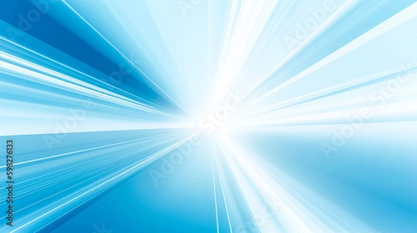 Obraz 青い放射状のイラスト背景　Generative AI