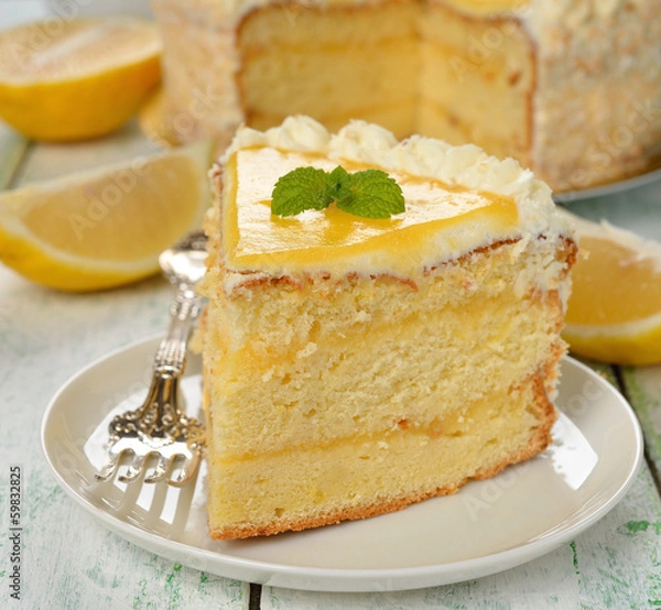 Fototapeta lemon cake