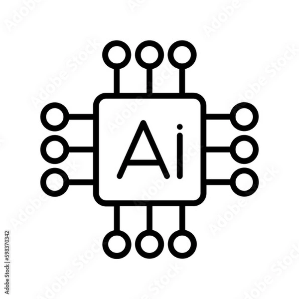 Fototapeta Artificial Intelligence Transparent