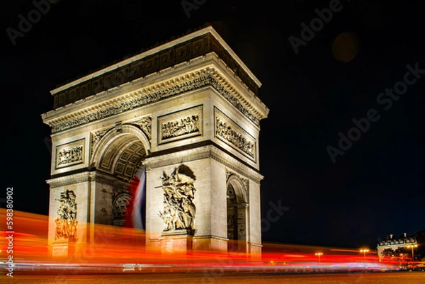 Obraz arc de triomphe at night