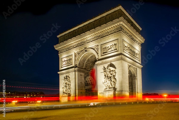 Obraz arc de triomphe at night
