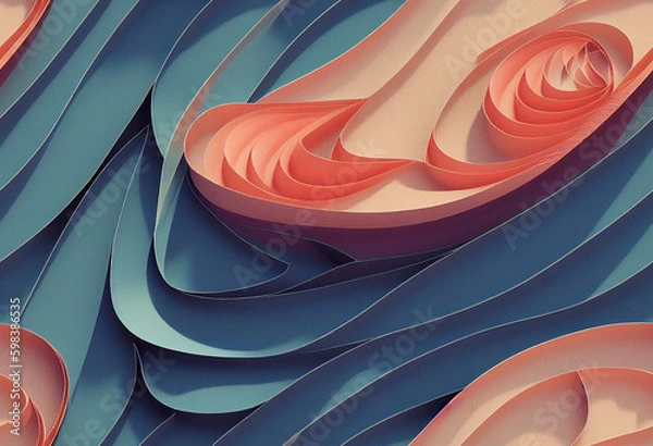 Obraz Seamless Quilled Paper Art