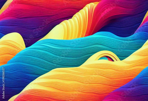 Obraz Seamless Quilled Paper Art