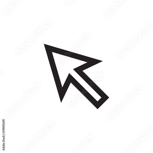 Obraz Computer arrow icon. Cursor flat sign design. Cursor vector icon. Click icon. Pointer symbol pictogram. UX UI icon