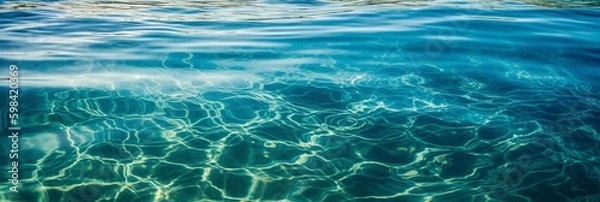 Fototapeta Beautiful crystal clear transparance sea, great design for any purposes. Natural background. Blue color background. Beautiful natural landscape. Abstract tropical background.