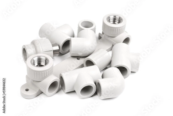 Obraz Fitting - PVC connection coupler to connect polypropylene tubes