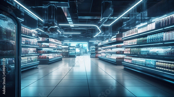 Obraz futuristic supermarket