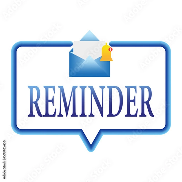 Obraz Template with reminder. Calendar deadline. Alert message. Vector illustration. 