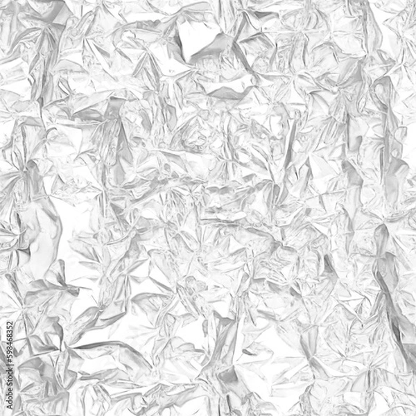 Obraz Crumpled white aluminum foil, tile, 4096x4096