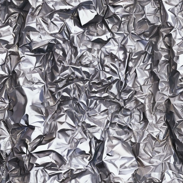 Obraz Texture, Crumpled aluminum foil