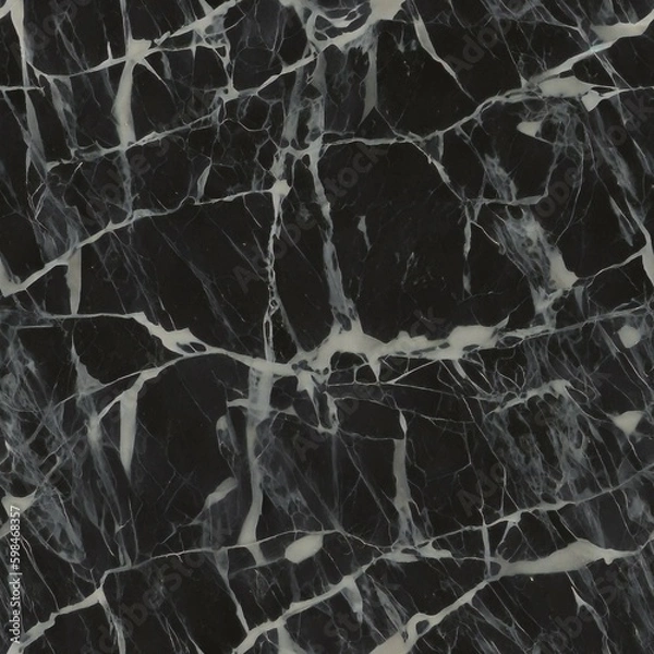 Obraz Luxury Black marble with white threads