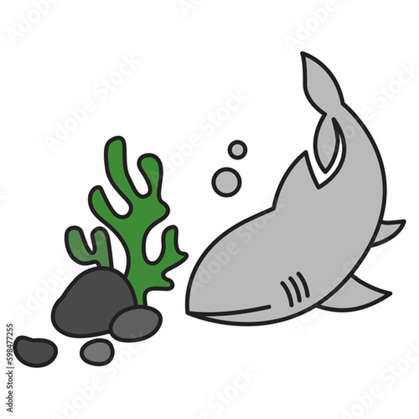 Obraz illustration shark