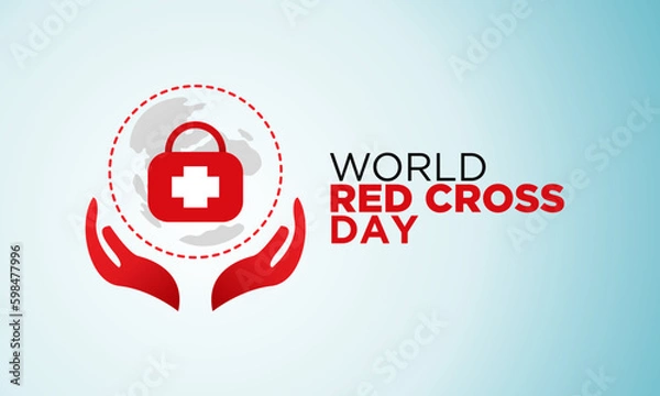 Fototapeta World red cross day concept vector illustration, 8th may red cross health concept with vector elements.