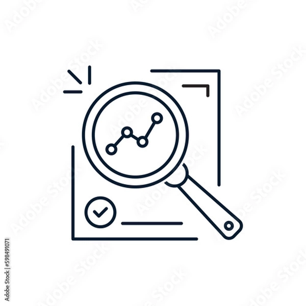 Fototapeta Analyst concept. Vector icon isolated on white background.