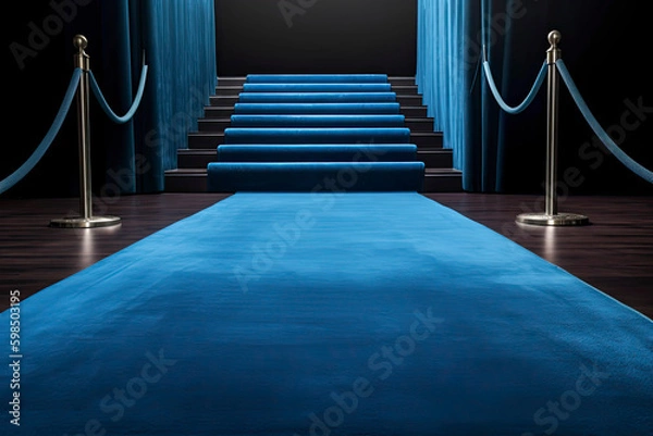 Obraz Blue carpet with podium