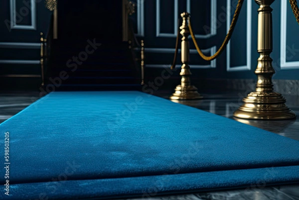 Obraz Blue carpet with podium
